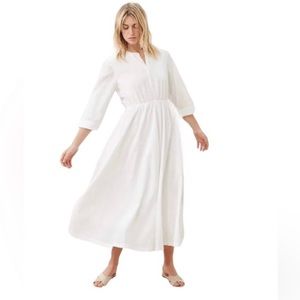 Jenni Kayne Seersucker Cotton Shirt Dress Size L